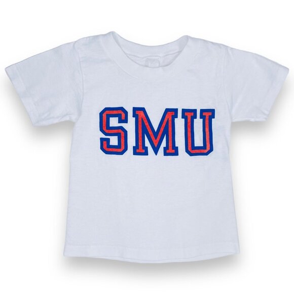 Vintage 1980s SMU Southern Methodist University Short Sleeve T Shirt 4T / 4 - Picture 1 of 7